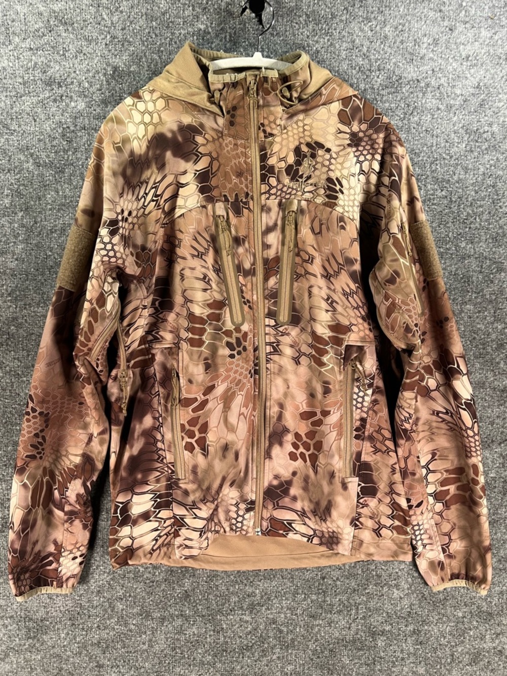 Kryptek Koldo Jacket Mens Size Large Highlander Camo Hooded Full Zip Hunting